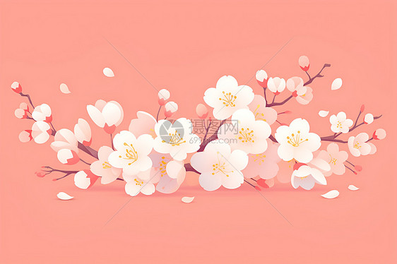 粉色樱花绽放图片