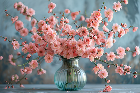 花瓶里的桃花图片