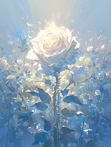 阳光里的玫瑰图片