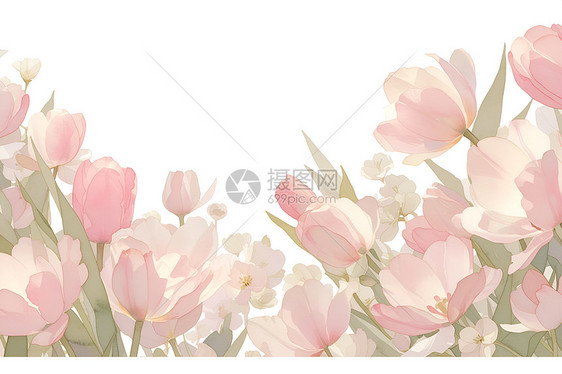 粉红郁金香图片