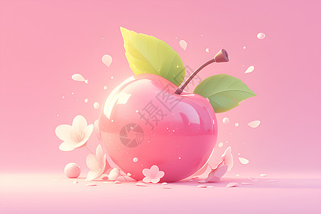粉色的甜美樱桃图片