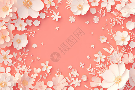 粉色花朵绽放图片