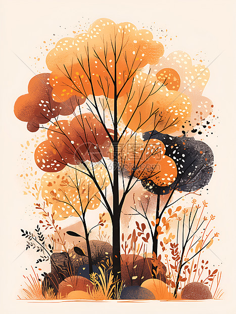 秋日美丽的树木图片