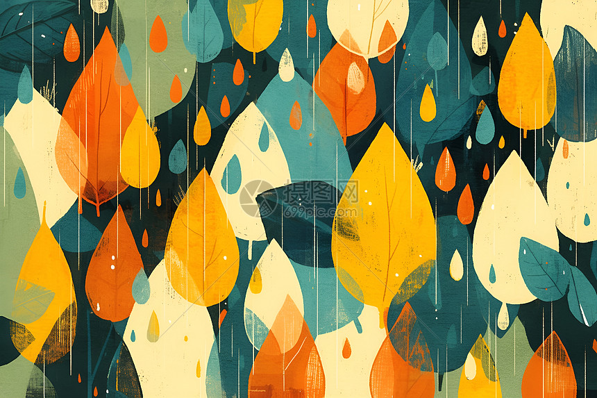 抽象形状的雨滴图片