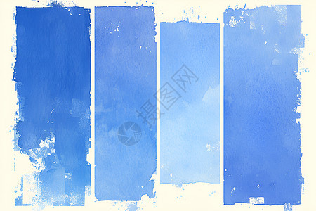 蓝色水彩作品背景图片