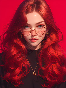 美丽的红发女孩图片