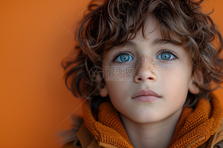蓝色眼睛的男孩图片