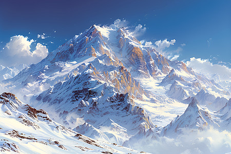 白雪皑皑的冰山图片