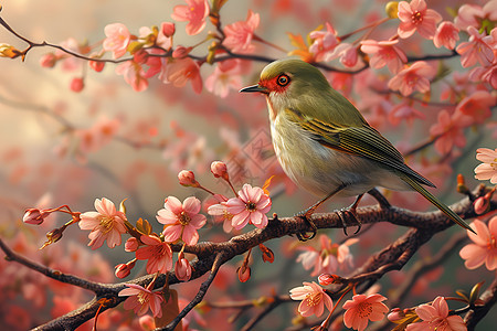 美丽春日的小鸟图片