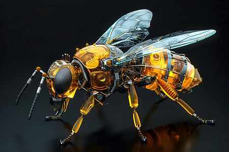 机械金属蜜蜂图片