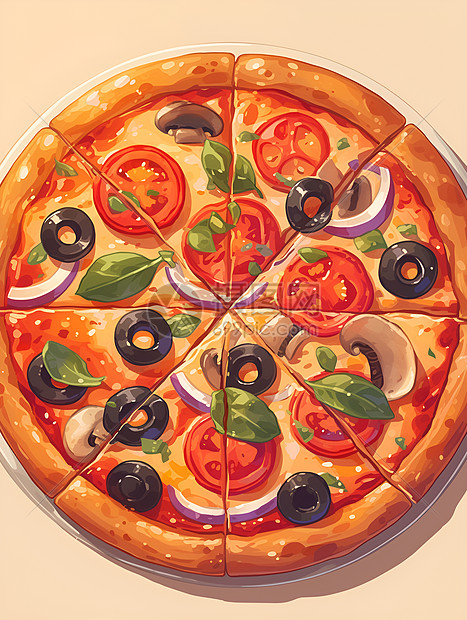 可口美味的披萨食物图片
