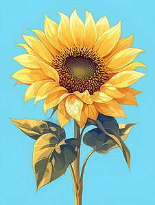 太阳花的数码绘画图片