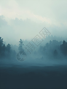 雾气笼罩的森林图片