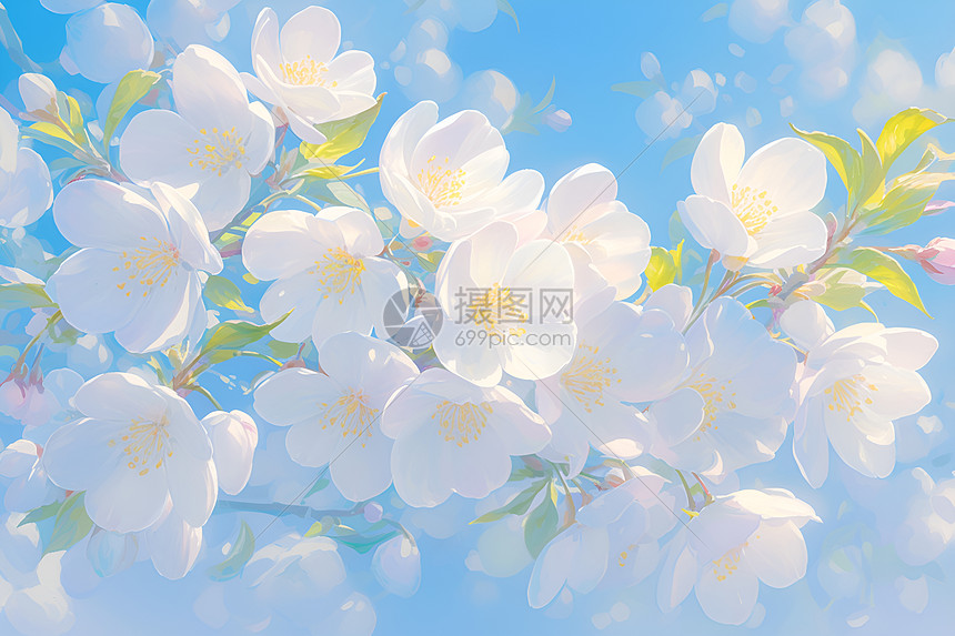 柔美的花卉背景图片