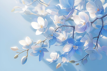 柔光中的兰花背景图片