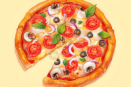 美味诱人的披萨图片