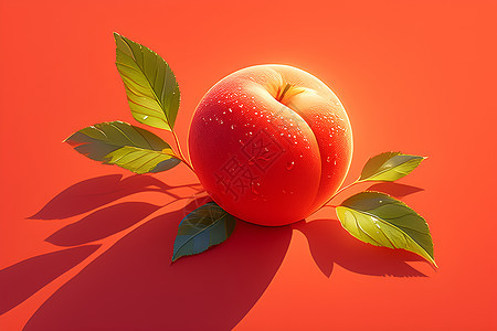 甜美可口的桃子图片