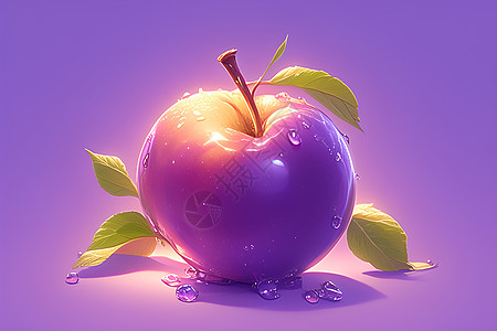 展示的苹果插画背景图片