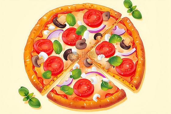 营养美味的披萨图片