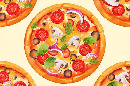 美味的比萨艺术图片