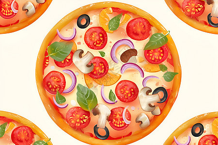 健康营养的披萨图片