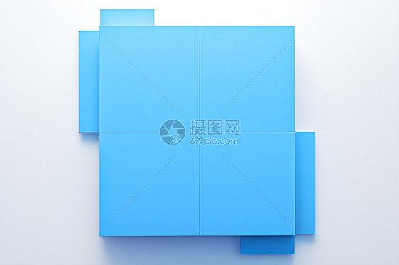 蓝色方块的组合图片