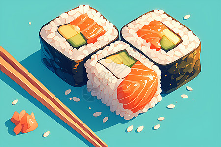美味多彩的寿司图片