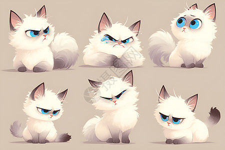 忧郁小猫表情包图片