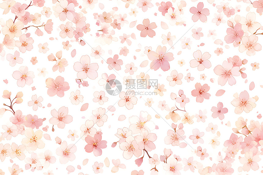 盛开的樱花植物图片