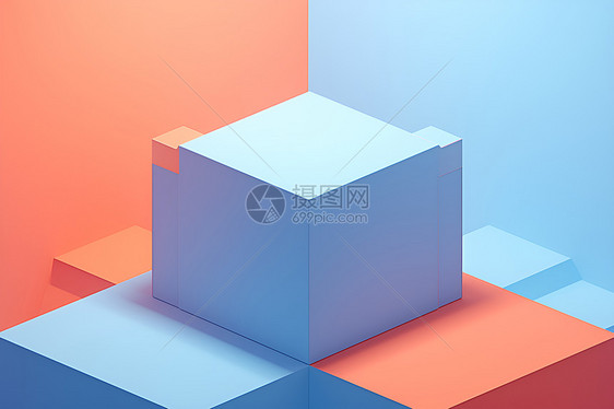 立体的方形图片