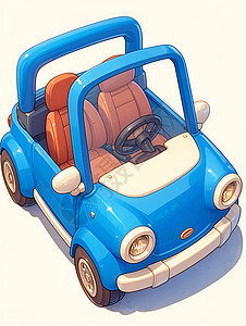 一个蓝色玩具车图片