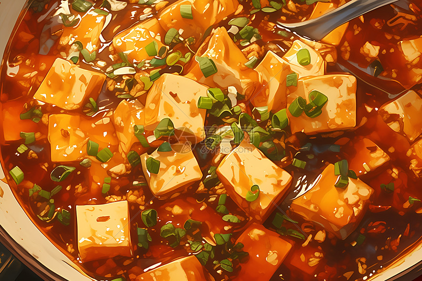 美味麻婆豆腐浓郁的味道图片
