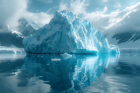 冰川湖泊美丽冰川背景