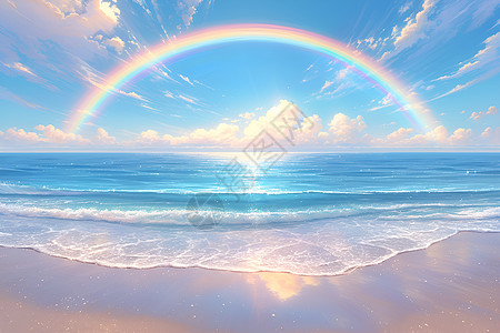 彩虹海洋的奇幻瞬间图片