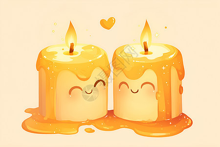 温馨可爱的卡通蜡烛图片