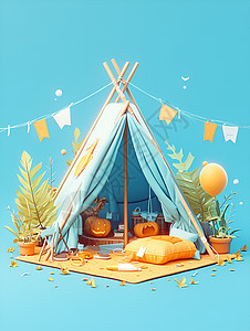 夏日乐园帐篷图片
