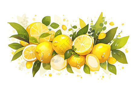 清新夏日的柠檬图片