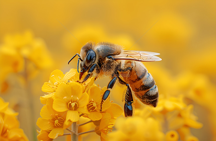 采蜜的昆虫蜜蜂图片