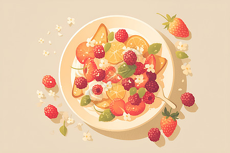碗中的草莓果酱图片