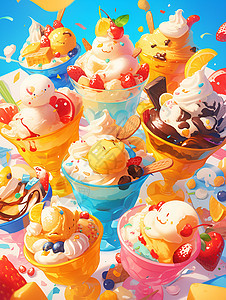 冰淇淋盛宴图片