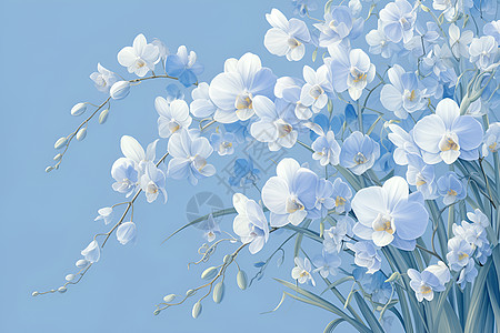 幽蓝的美丽花朵图片