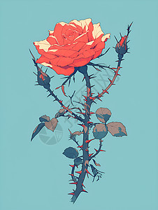 一朵玫瑰的深情力量图片