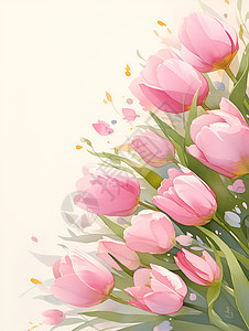 美丽的粉色郁金香图片