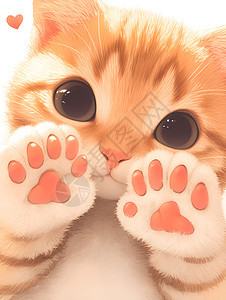 可爱猫咪的小爪子图片