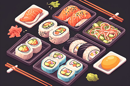 寿司卷插图图片