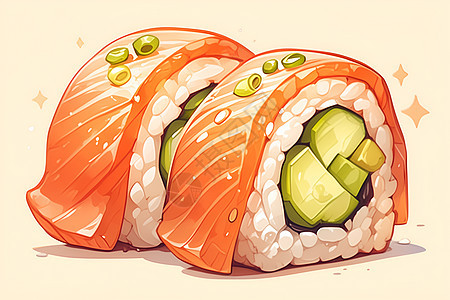 鲜美多彩的寿司盛宴图片