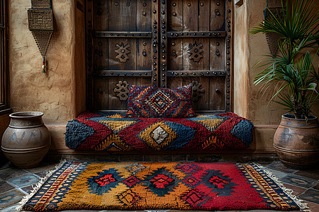 色彩艳丽的地毯图片