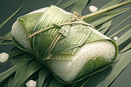 翠绿的粽子图片