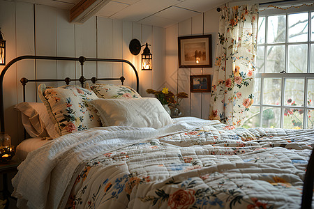 乡村风格的卧室图片