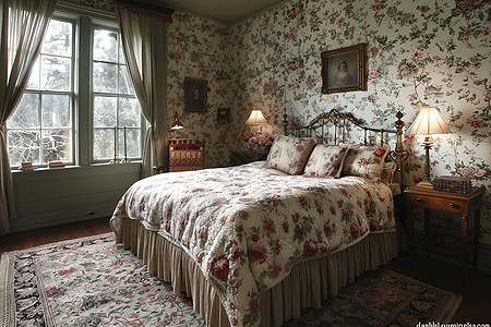 怀旧复古的卧室装修图片